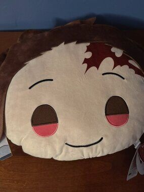 NWT Sega Demon Slayer Anime Tanjiro Large Plush Face Cushion Round1